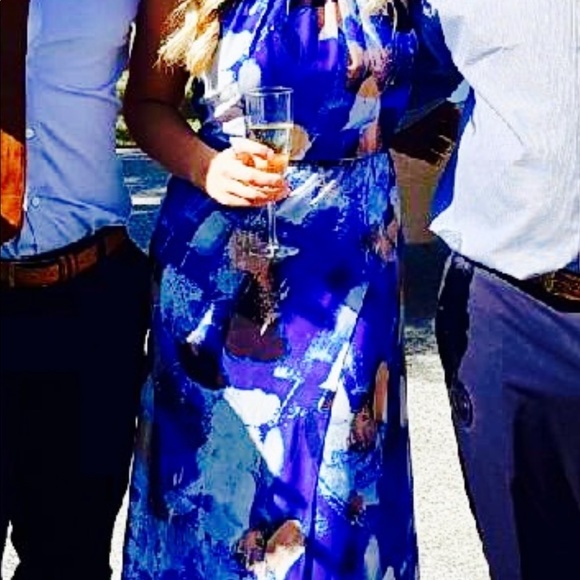 Bright blue floral Reiss dress - XS/S size 2/4 - Picture 8 of 8